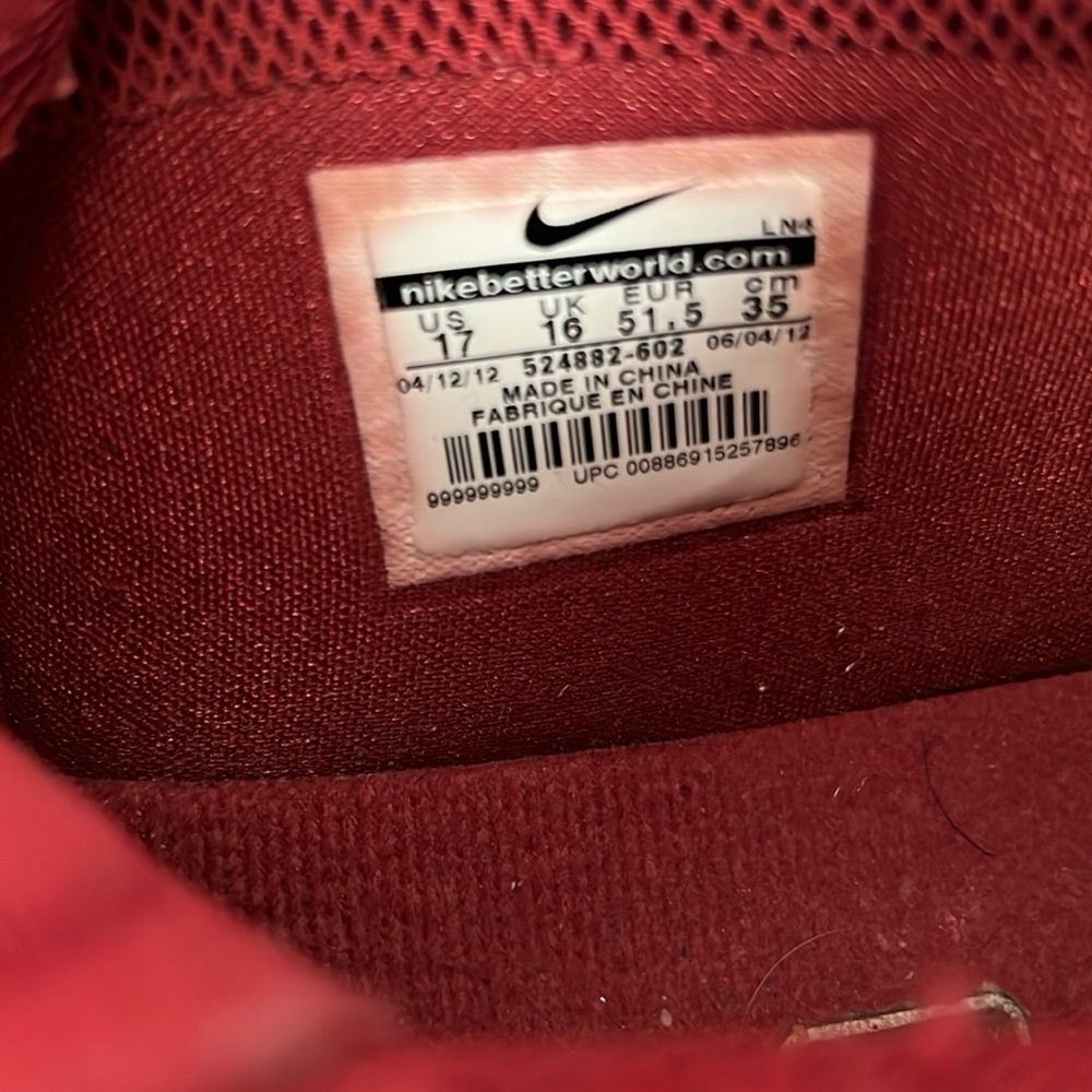 Summer Sale: Nike Hyperdunk TB Maroon High Top 524882-600 Mens Size: 17 - Picture 10 of 10